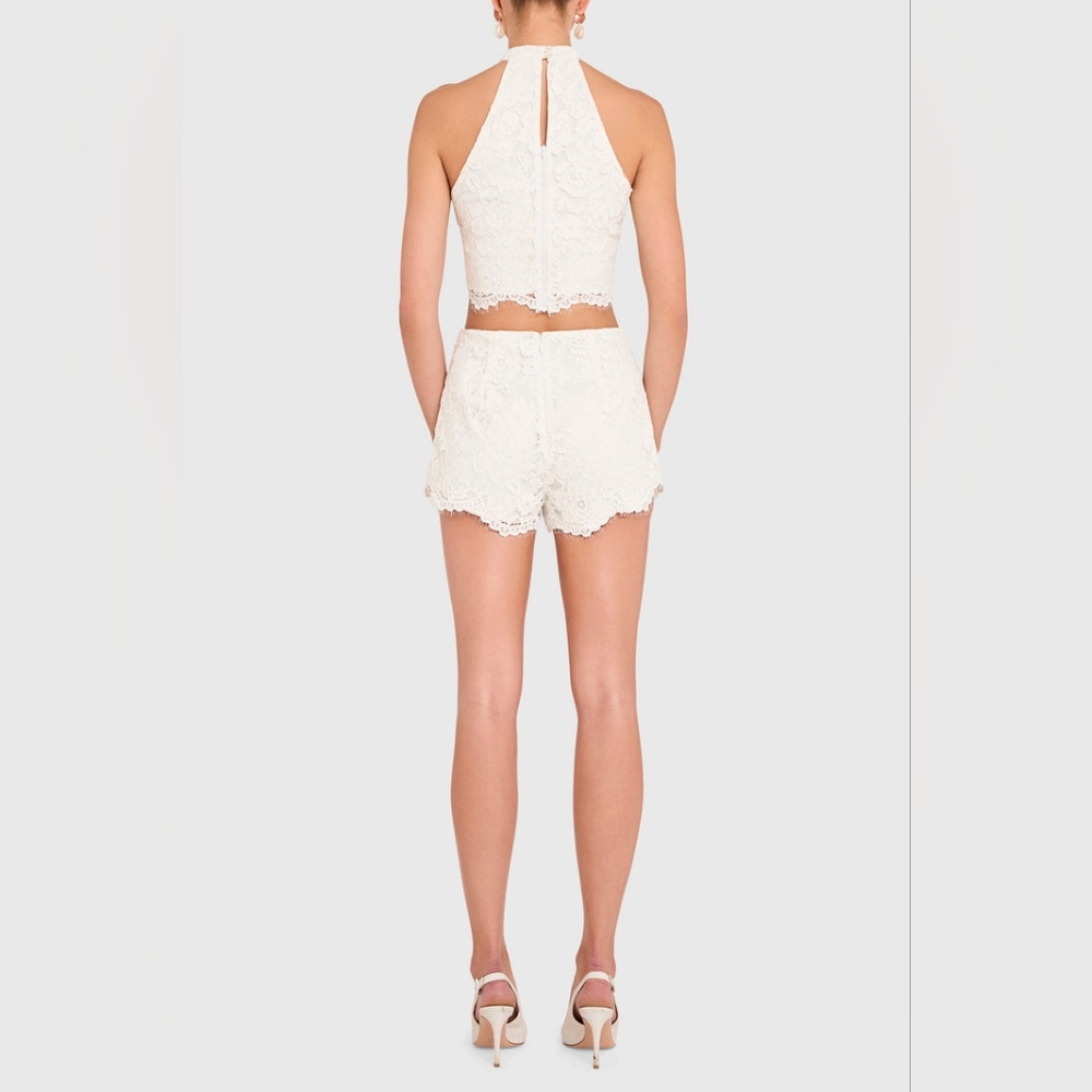 New! Amanda Uprichard x REVOLVE Brynley Lace Shorts in White - Size XS - Picture 6 of 12